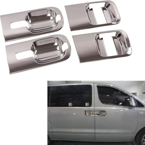 6Pcs/Set Car ABS Chrome Door Handle Bowls Cover for Hyundai Grand Starex H1 I800 2018-2020 Car Accessories