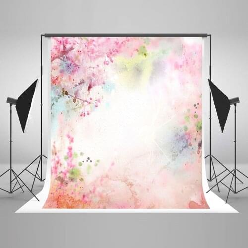 VinylBDS Chinese Bokeh Painting Flower Photography Backdrop Watercolour Backgrounds For Photo Studio Children Abstract Backdrops