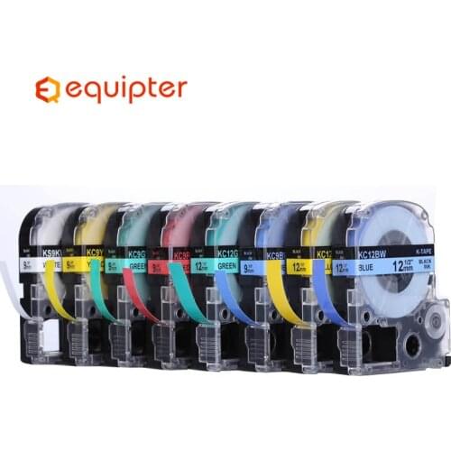 Multicolors 12mm compatible Epson SS12KW/LC-4WBN SS9KW ST12KW ST9KW SC12YW label tapes label ribbon for KingJim