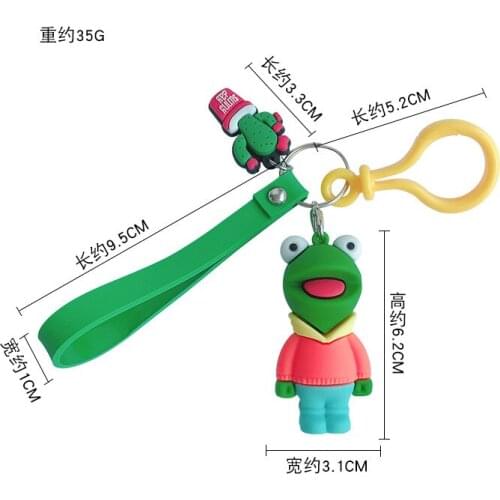 Fashion Interesting Green Material Keychain For Men And Women Pendant For Bag Friend Gift