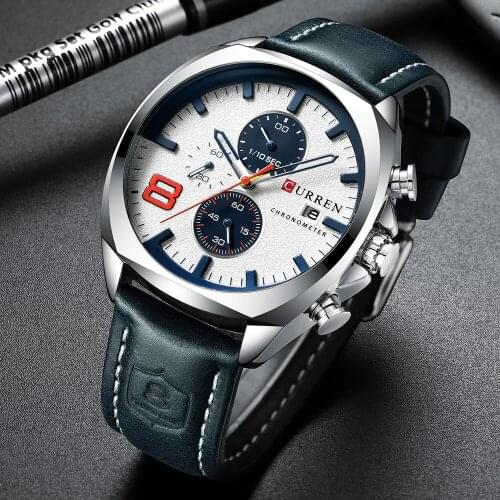 2019 Men Watches Top Brand Luxury CURREN Military Analog Quartz Watch Mens Sport Wristwatch Relogio Masculino Waterproof 30M