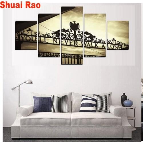 5 pcs diamond painting You'll Never Walk Alone,full,square,embroidery diamond round,diamond mosaic,cross stitch,5d diy,decor