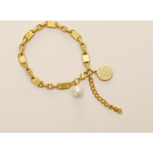 New Euro-America Minimalist Fashion Simiple Metal Bracelet Jewerly For Cute Women Wedding Party Gift W/14 Real Gold 2021 Hotsale