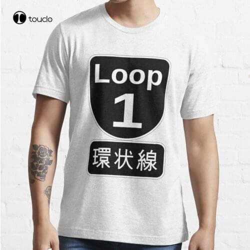 OsakaS Loop Road Sign -Black Ver. Kanjozoku Bosozoku T-Shirt Cotton Tee Shirt