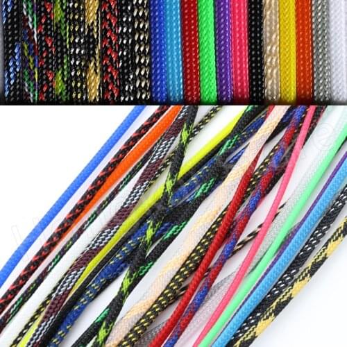 Ø4mm PET Braided Sleeve Tube Three Weave Encryption Wire Protection Sleeve For Automotive Wiring And Cables All Color