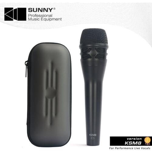 Free shipping KSM8 KSM8/N , KSM8/B wired dynamic cardioid professional vocal microphone Handheld Mic For Karaoke for shure mic