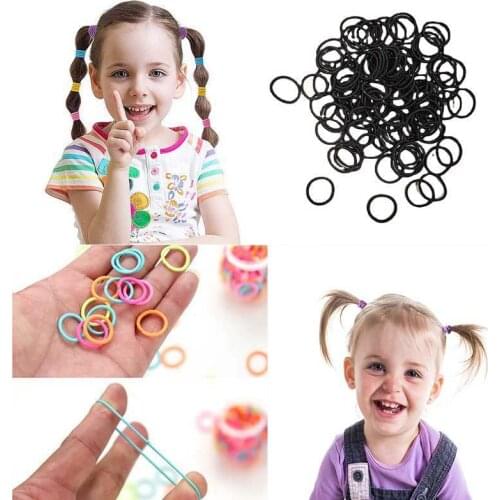 100pcs Girls Candy Color Hair bands Rubber Band Elastic Hair Accessories Ponytail Holder Gum Headwear Korean Kids Ornaments