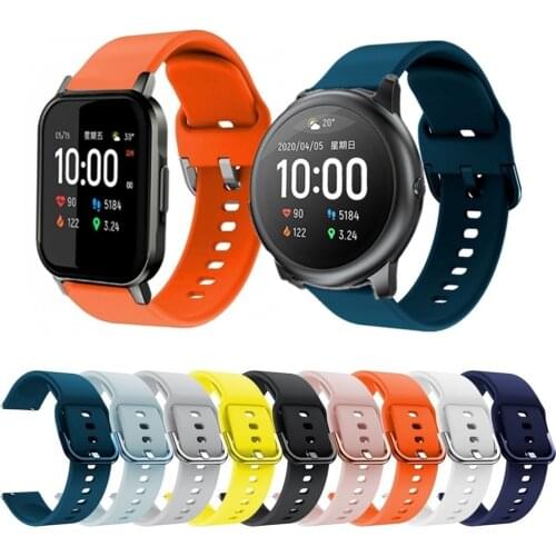 Silicone Watchband For Haylou solar LS05 Soft Adjustable Bracelet Smart watch Bands For Haylou LS02 Sport Replacement Strap