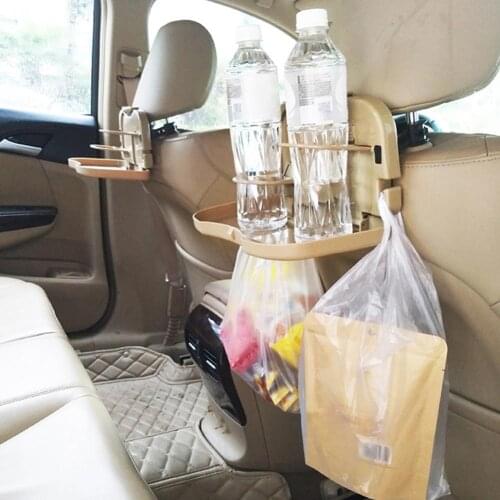 Folding Car Travel Back Seat Storage Table Drink Food Cup Tray Holder Stand Desk