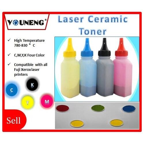 Compatible laser ceramic toner for xerox 6510 6500 215 color copier,ceramic toner powder CMYK 50g/color 200g