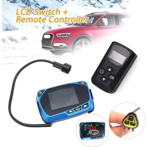 12V 24V Parking Heater LCD Display Thermostat Monitor Switch + Remote Controller For 5kw/8kw Car Heater Parking Diesel Heater