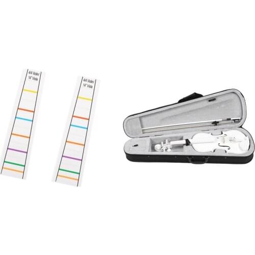 Student Violin 4/4 Full Size Violin Violin Set with 2Pcs 4/4 Violin Fretboard Sticker Fingerboard Marker