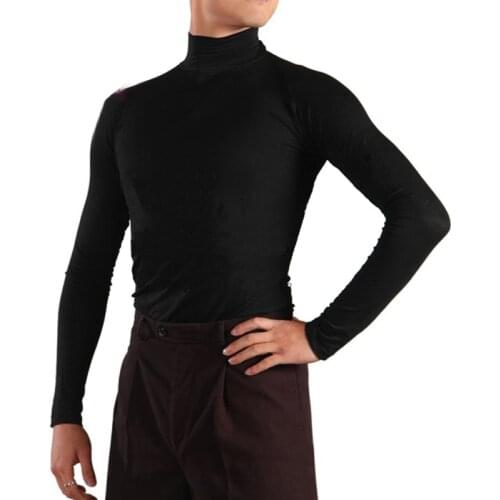 Latin Dance Tops MenS Ballroom Practice Wear Professional Long Sleeve Dancing Clothes Cha Cha Competition Dance Jacket ZH3100