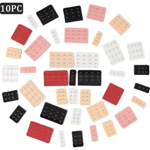 10Pcs Bra Extenders Strap Extension 3 Hooks 2 Rows Women Intimates Lengthened Bra Hook Extenders Womens Accessoires 2/3/4Buckles
