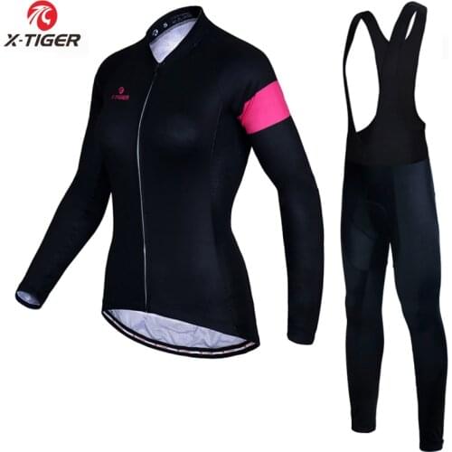 X-Tiger Women Anti-UV Cycling Jersey Set Breathable Long Sleeve Bike Cycling Clothing Mountain Bicycle Wear Cycling Clothes Set