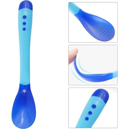 1 Pc Soup Spoon Healthy Infant Sensing Temperature Sucker Kitchen Cooking Spoon Rice Spoon Childre Tableware