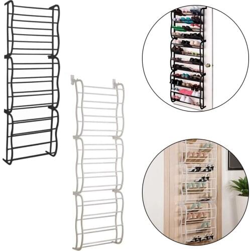 36-Pair Over-the-Door Shoe Rack Hanging Storage Organizer Shelf for Bedroom Dorm, Space Saving Solution for Small Places