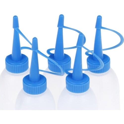 5pcs Glue Gel Oil Ketchup Sauce Liquid Industrial Plastic Squeeze Bottle Jet Dispense Common Dispensing Bottle Dispenser 30ml