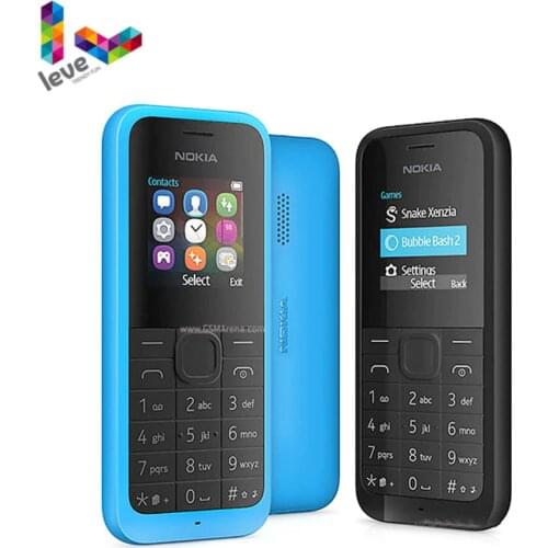 Used Unlocked NOKIA 105 Single&Dual Sim Version Phone GSM Support Hebrew Arabic Russian Keyboard Mobile Phone