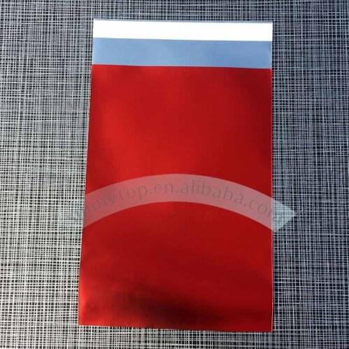 Gloss red aluminum foil bag 165 x 165mm poly mailer red mailing bag