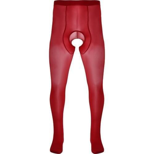 Men Sissy Lingerie Crotchless Pants Erotic Gay Underwear Pantyhose Stretchy Stockings Open Croch Tights Hosiery Sexy Leggings