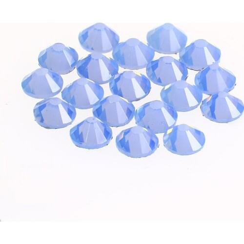 Blue opal ss20 strass hotfix rhinestone crystal Stones Glass Flat Back Rhinestones for clothes needlework dress Nail Decoration