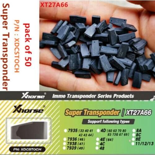 KEYECU 50pcs/lot Xhorse VVDI Super Chip XT27A01 XT27A66 Transponder for VVDI2 VVDI Mini Key Tool