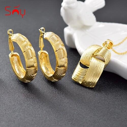 Sunny Jewelry Classic Jewelry Sets Big Jewelry Findings For Women Necklace Earrings Pendant For Anniversary High Quality Jewelry