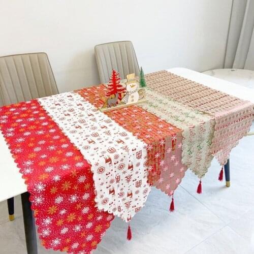 Creative Christmas Table Runner Xmas Party Decor Table Runners Living Room Dining Table Dress Up Home Decoration