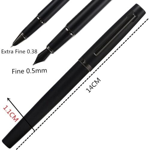 Metal 8000 Fountain Pen Matte Black Black Titanium Stationery Office School Supplies Writing Gift