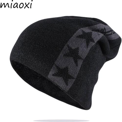 Mens winter Hat New Fashion Knitted Black Hats Fall Hat Warm Bonnet Skullies Beanie Soft Knitted Beanies Cotton Bonnet