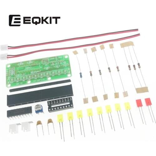 Eqkit LM3915 audio level indicator kit Music level indication LED music indicator diy 10LED audio level indicator