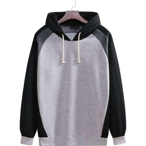 Hong Kong Wind Spring New Mens Fashion Brand Hoodie Hoodie.Men Korean Version Casual Splicing Shoulder Cuff Strap Loose Coat