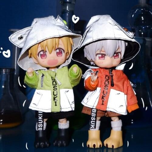 New Doll Clothes Fashion Fluorescent Sports Jacket for Ob11,obitsu11,holala,GSC,1/12 Bjd Doll Clothes Accessories for Doll