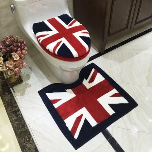 New British Style 3pcs/set Toilet Seat Cover Thickened Bathroom Waterproof Washable Toilet Cushion Potty Mat Closetool Lid Cover