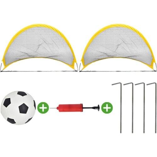 NEW 2Pcs Soccer Football Goal Net Kit Set Foldable Training Goal Net Tent Kids Indoor Outdoor Play Toys