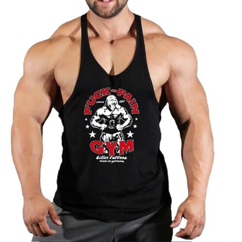 New Arrivals Bodybuilding stringer tank top man Cotton Gym sleeveless shirt men Fitness Vest Singlet sportswear workout tanktop