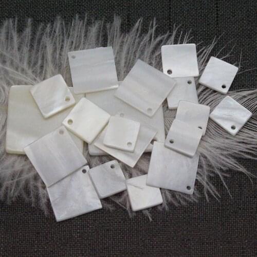 5pcs / bag natural freshwater shell square hanging piece star jewelry making DIY necklace hair clip earring brooch accessories