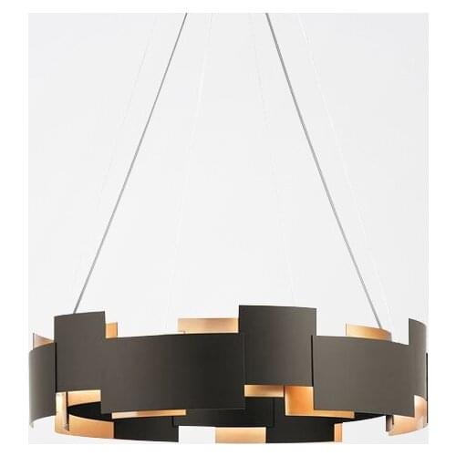 Postmodern Creative Black Living Room Chandelier Bedside Bedroom LED Fixtures Designer Luxury Iron Art Home Deoc Hanging Lamp