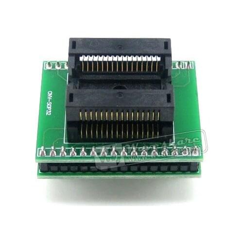 SO32 SOIC32 SOP32 TO DIP32 (A) 652D032221X Wells IC Programming Adapter Test Burn-in Socket 1.27mm Pitch 7.55mm Width