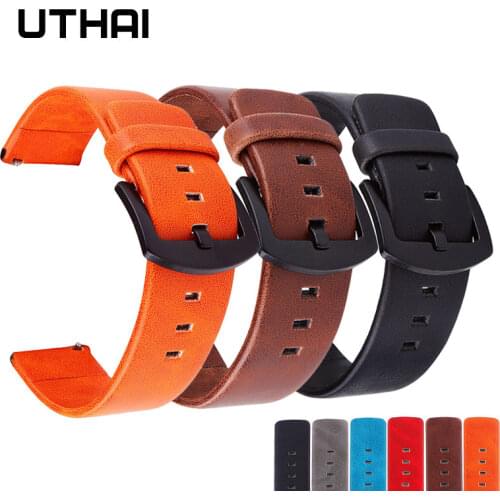 UTHAI P16 20mm Watch Strap Retro Leather Watch Strap 22mm Watch Band 18-24MM Watchbands