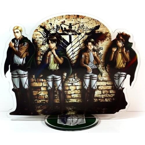 Shingeki no Kyojin Attack on Titan Eren Levi Erwin Hange GM acrylic stand figure model plate holder cake topper anime