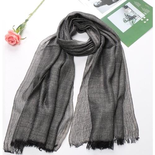 Big Size Black Vintage Cotton Linen Mens Scarf Summer Womens Poncho Autumn Hijab Female Scarves Shawl Stole Mens Bandana