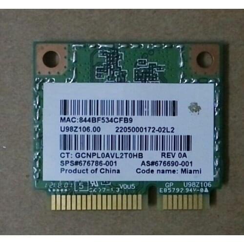 SSEA new for Atheros AR5B22 half Mini PCI-E 802.11 a/b/g/n Wireless Card for HP 4340s 4445s 4740s 4540S 2170p 676786-001