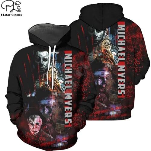 PLstar Cosmos Michael Myers Halloween 3D Printed Hoodies Sweatshirts Zip Hooded For Men And Women Casual Streetwear Style-M18