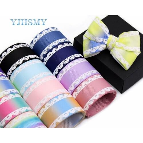 Solid Color Gradient Bilateral Flower Grosgrain Ribbons,38MM,10Yards Bow Cap DIY Accessories Decorations M-21108-19