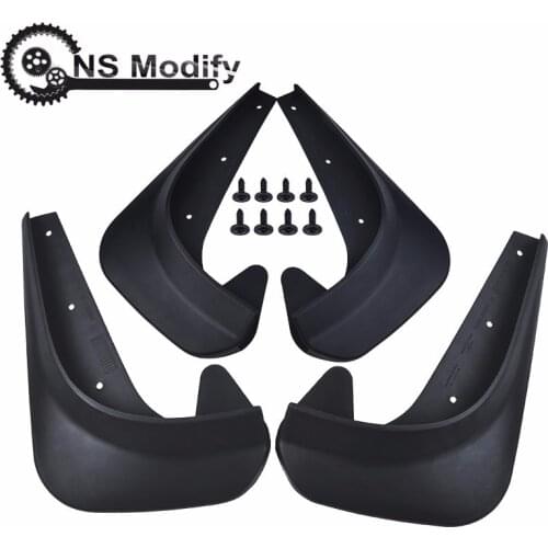 NS Modify Universal 4Pcs Car Mud Guards Fender Mudflaps Front Rear Mudguard Splash Guards Fender Flares Black