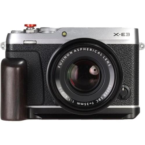 WEPOTO Fujifilm X-E3 Hand Grip Metal Ebony Wood GP-XE3