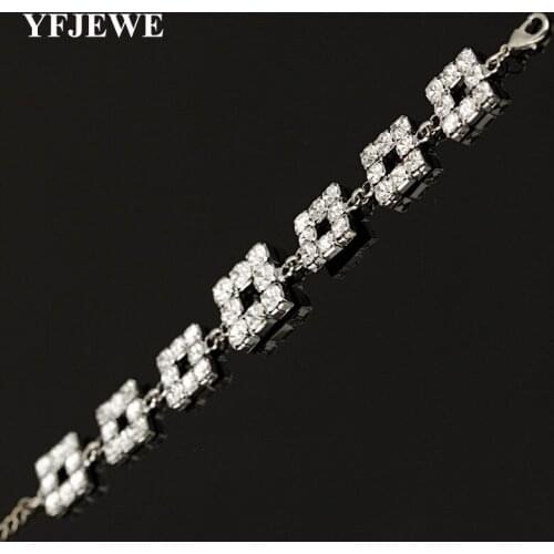 YFJEWE New Fashion Bracelets for Women Silver Plated Element Austrian Crystal Bracelet Wedding Engagement Jewelry #B094