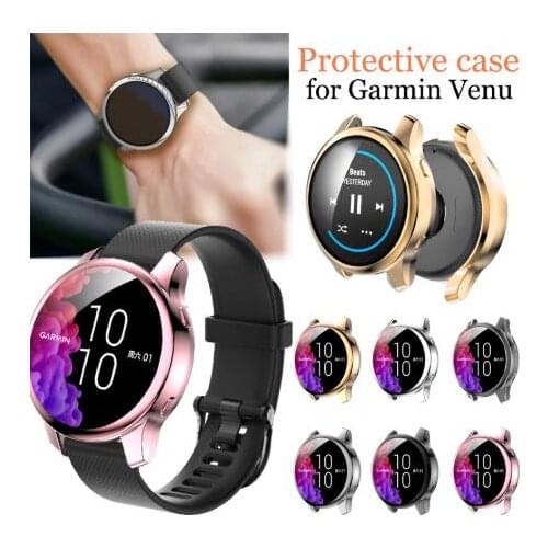 TPU Protector Cover Case Protective Shell For For Garmin Venu Smart Watch Lightweight Durable Colorful Frame Protective Cover